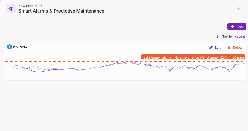 Smart Alarms navigation placeholder