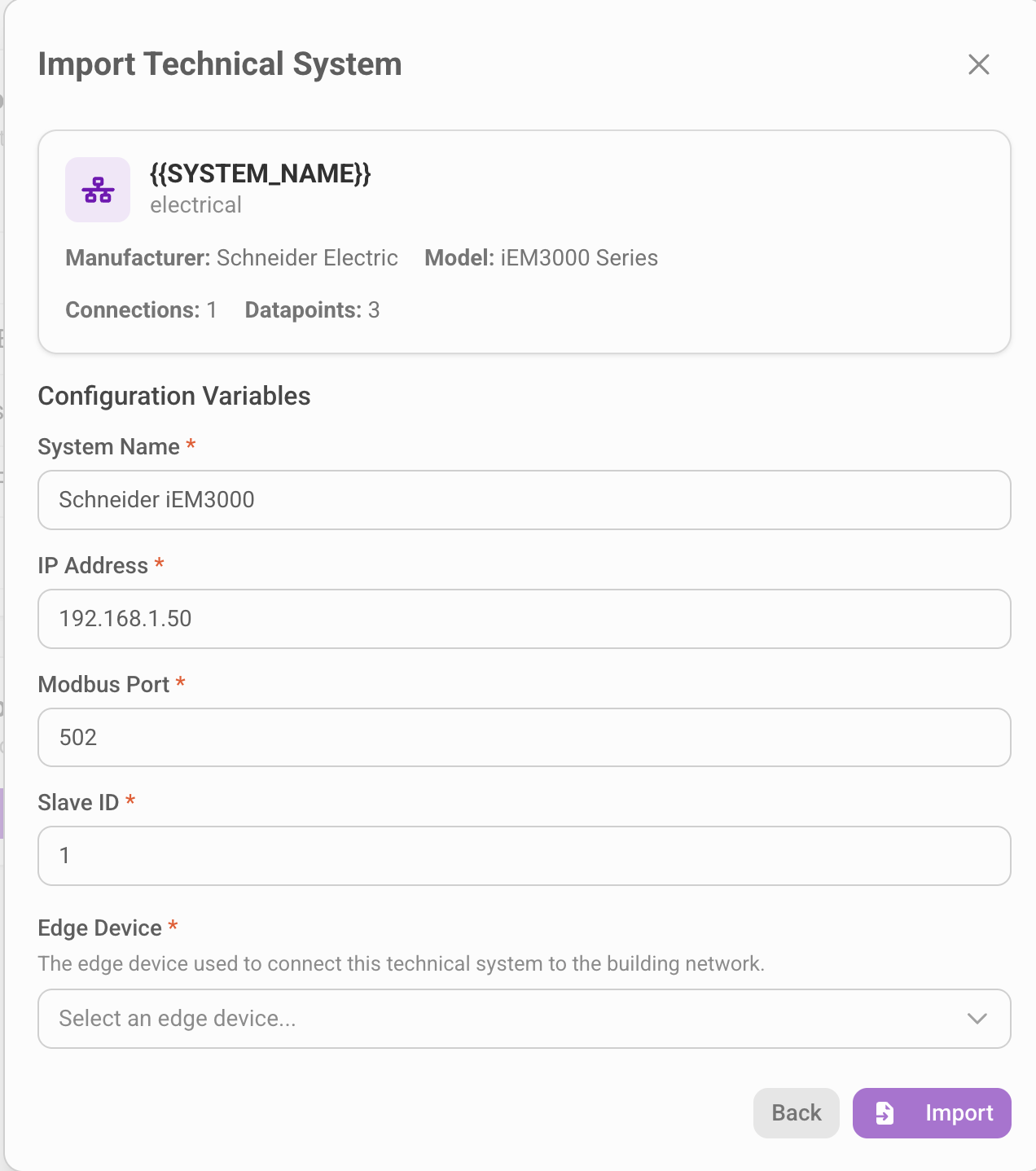 Side-by-side diff of manifest before and after variable substitution